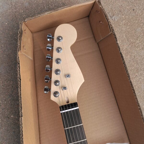 Six String Black Electric Guitar - Image 2